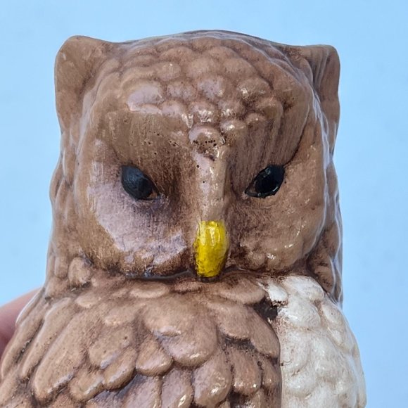 Vintage 1970's Cottagecore Handmade Ceramic Owl - Picture 4 of 14